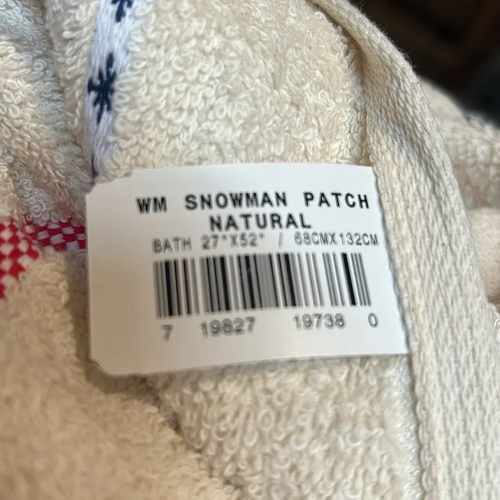NWT Jubilee Snowman Bath Towel Set